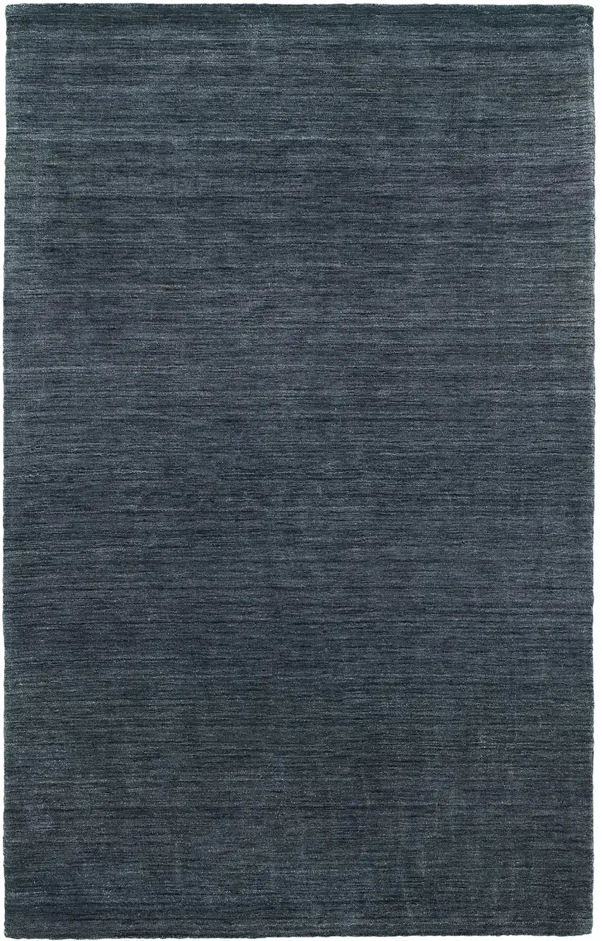 Navy Blue Wool Hand Tufted Area Rug Photo 2
