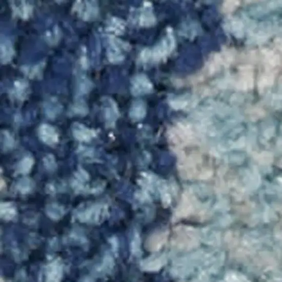 Navy Blue and Beige Botanical Leaves Area Rug Photo 1