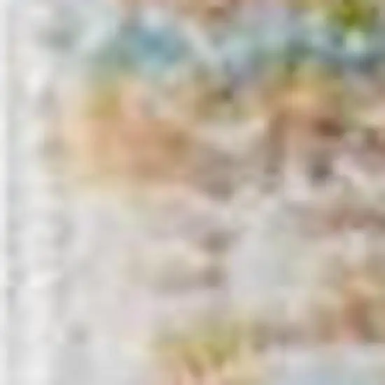 Navy Blue and Gold Floral Medallion Distressed Non Skid Area Rug Photo 3