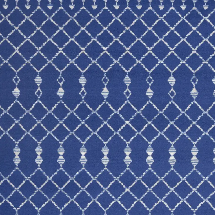 Navy Blue and Ivory Berber Pattern Area Rug Photo 8