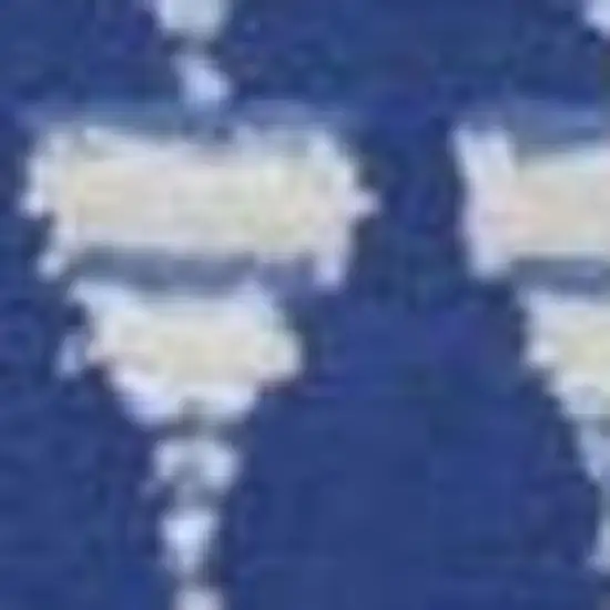 Ivory And Blue Geometric Area Rug Photo 3