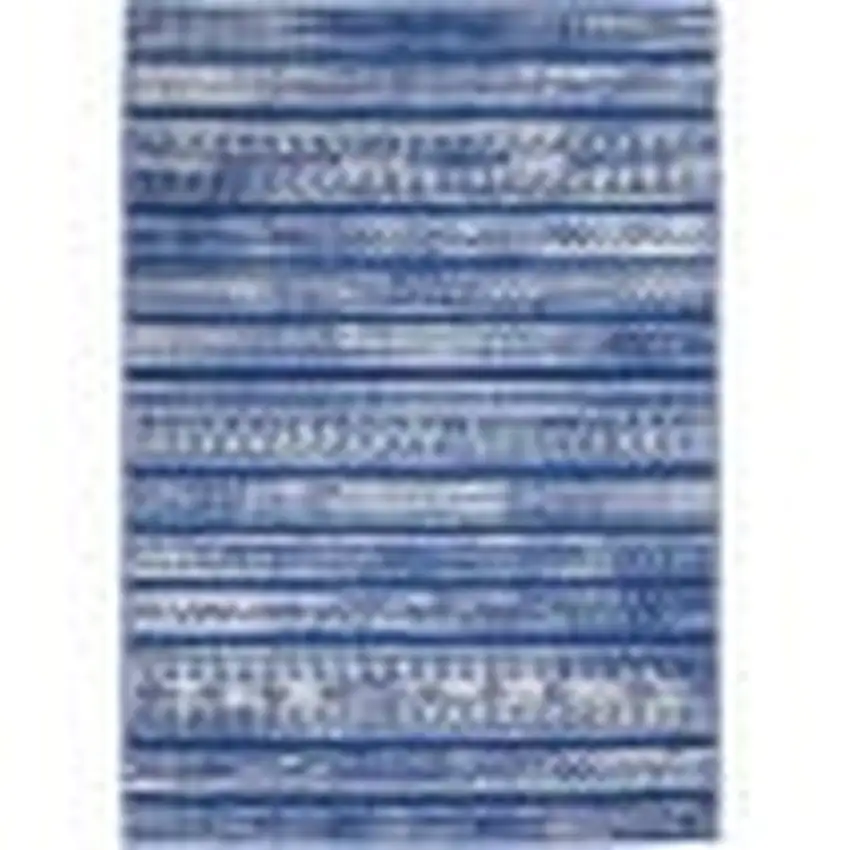Navy Blue and Ivory Distressed Area Rug Photo 1