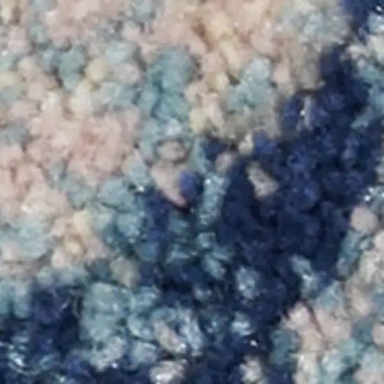 Navy Blue and Ivory Floral Area Rug Photo 3