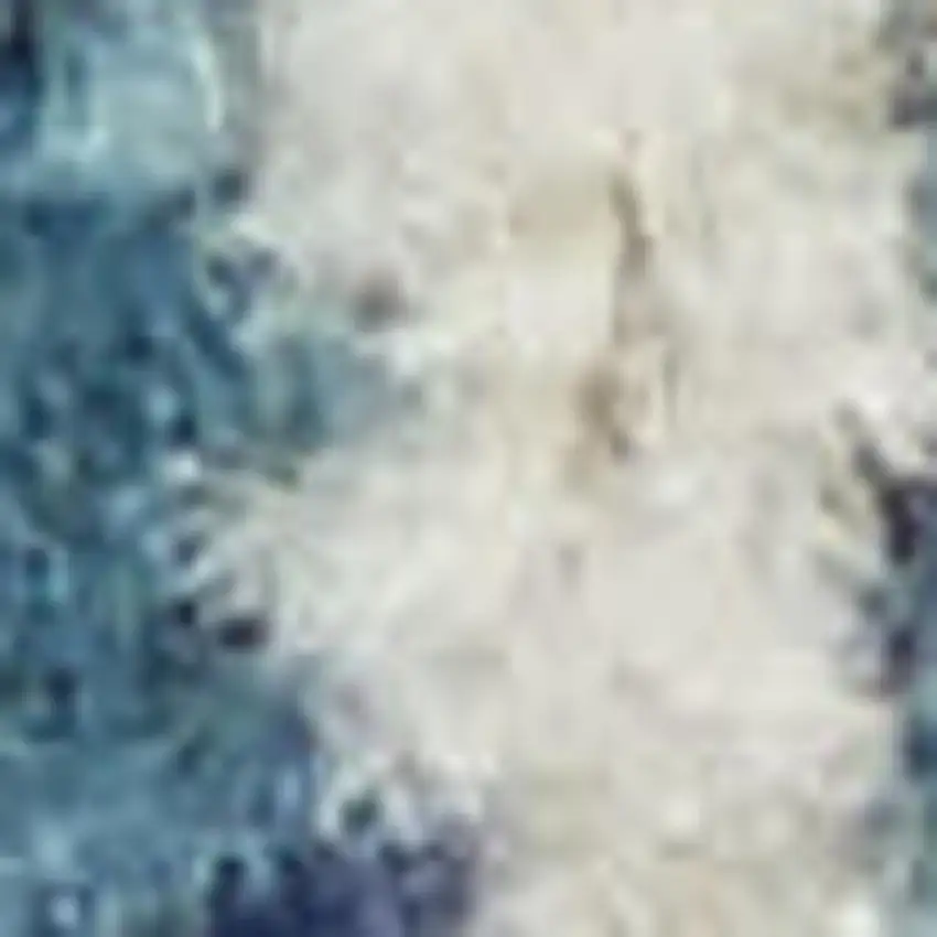 Navy Blue And Ivory Tribal Area Rug Photo 1