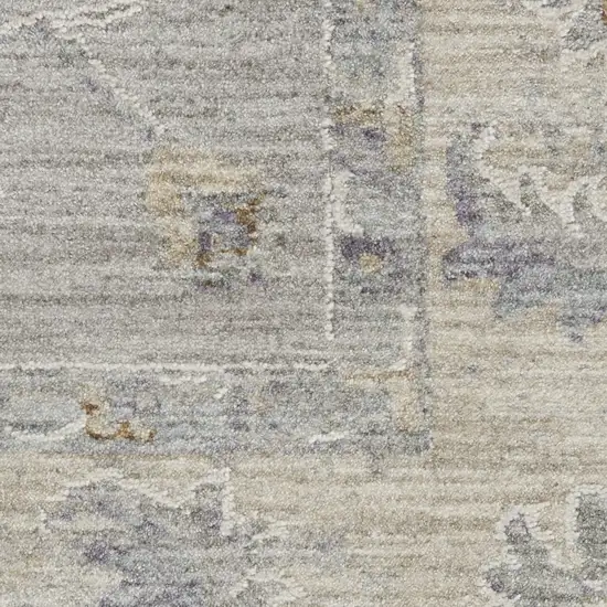 Navy Blue and Ivory Wool Abstract Area Rug Photo 3