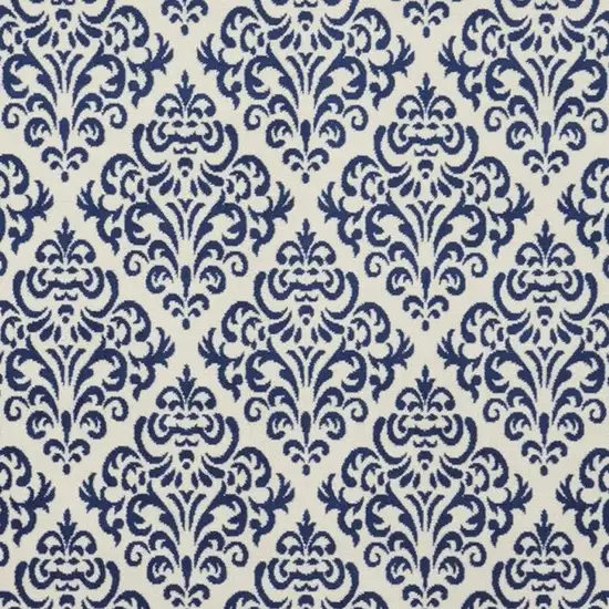 Navy Blue and Orange Ogee Distressed Non Skid Area Rug Photo 3