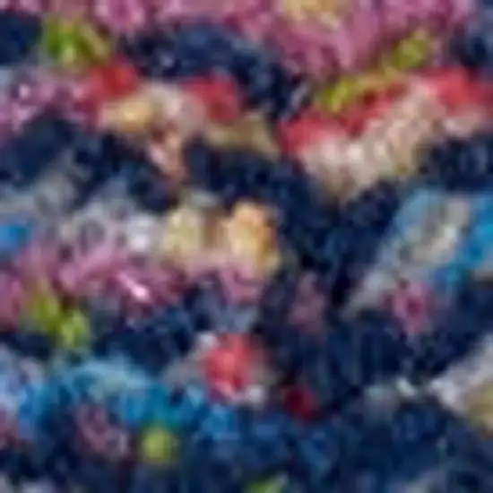 Navy Blue and Orange Ogee Distressed Non Skid Area Rug Photo 4