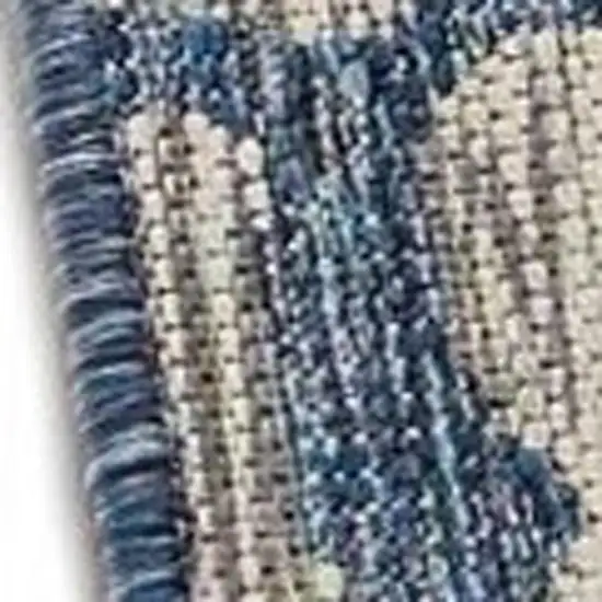 Blue And Gray Indoor Outdoor Area Rug Photo 3