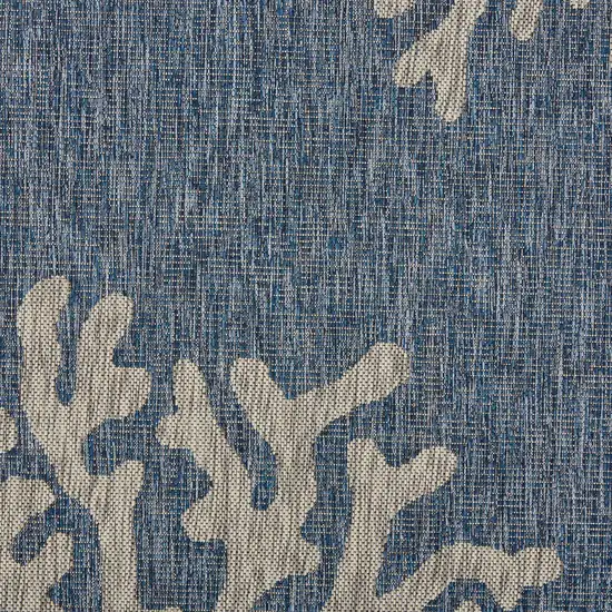 Navy Coral Reef Indoor Outdoor Area Rug Photo 2