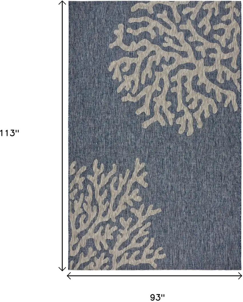 Blue And Gray Indoor Outdoor Area Rug Photo 3