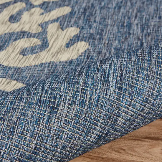 Navy Coral Reef Indoor Outdoor Scatter Rug Photo 4
