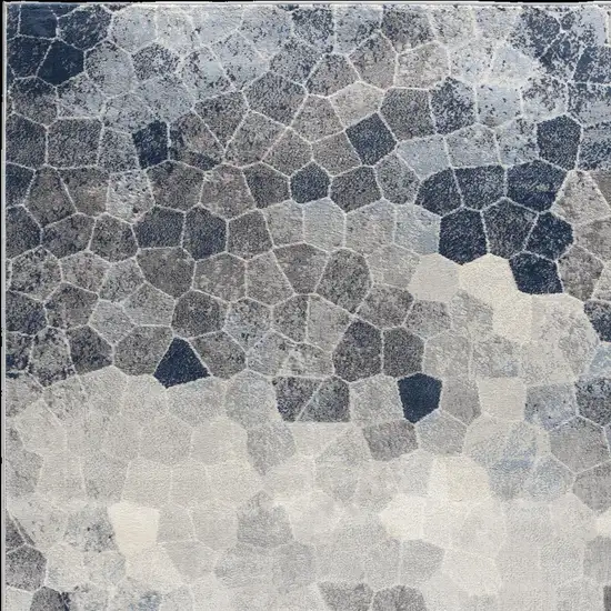 Navy Geometric Area Rug Photo 4
