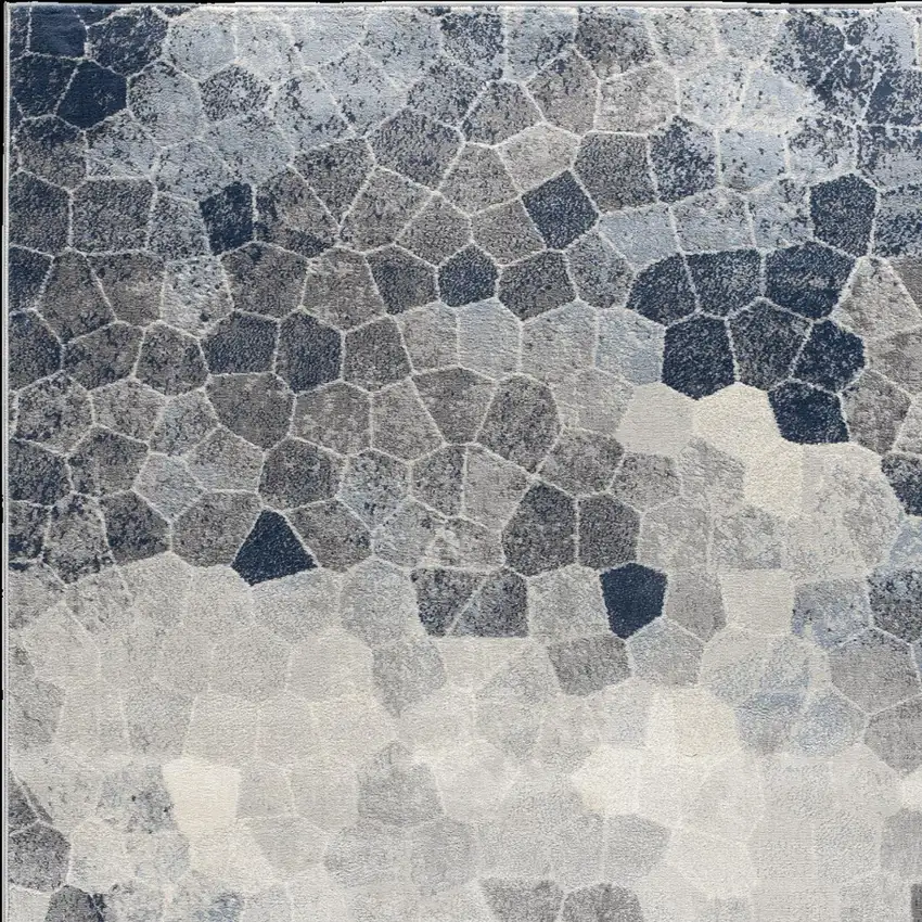 Navy Geometric Area Rug Photo 4