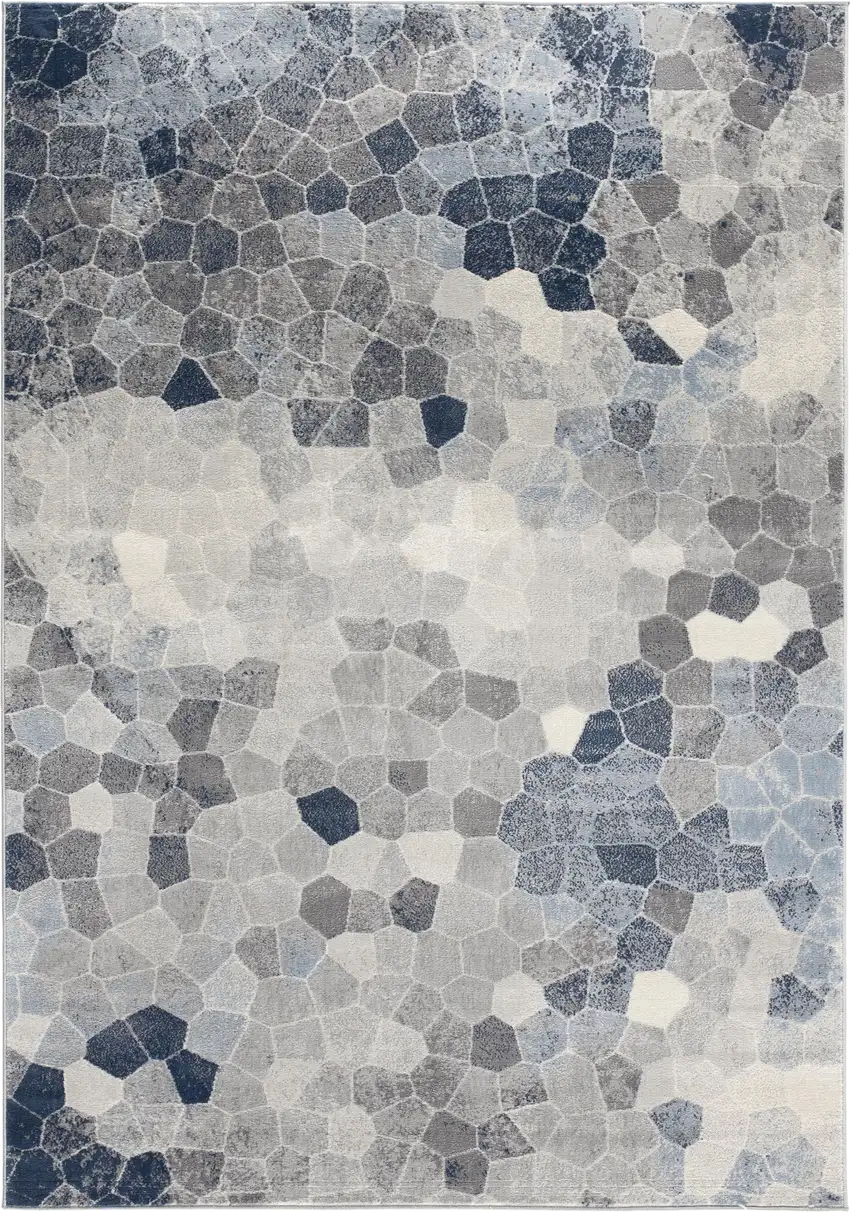 Navy Geometric Area Rug Photo 2