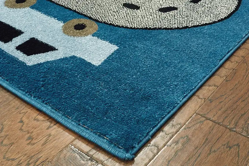 Navy Imaginative Racetrack Area Rug Photo 4