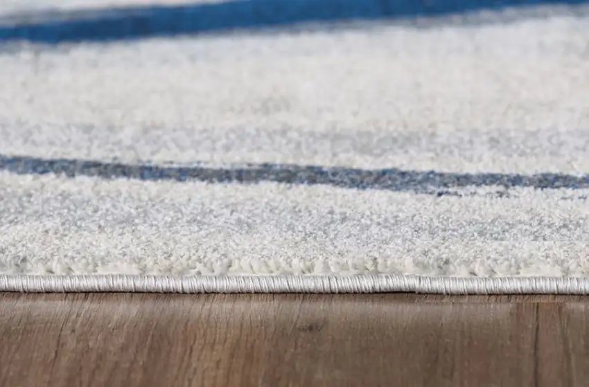 Navy Ivory Abstract Strokes Modern Area Rug Photo 5