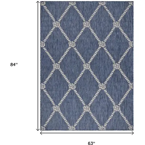 Blue And Gray Indoor Outdoor Area Rug Photo 3