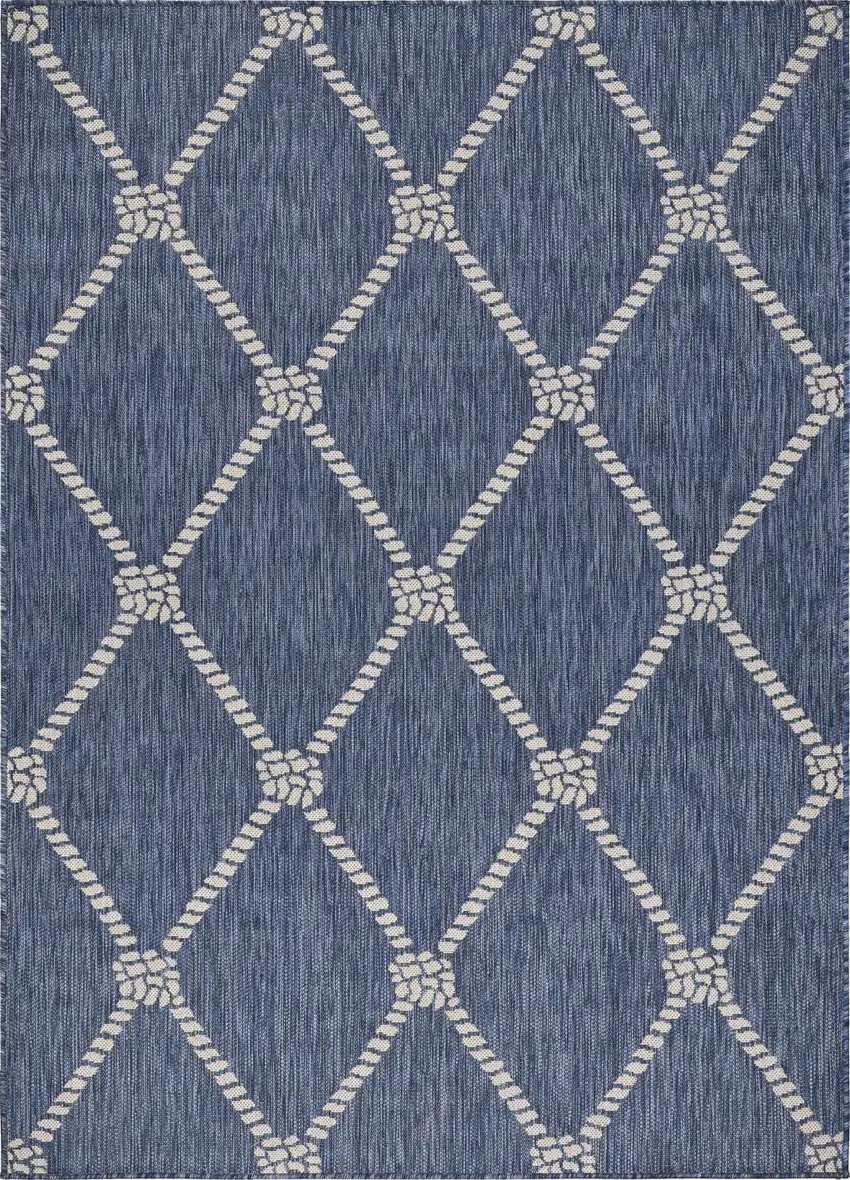 Navy Knot Indoor Outdoor Area Rug Photo 1
