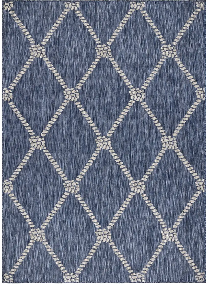 Navy Knot Indoor Outdoor Area Rug Photo 4