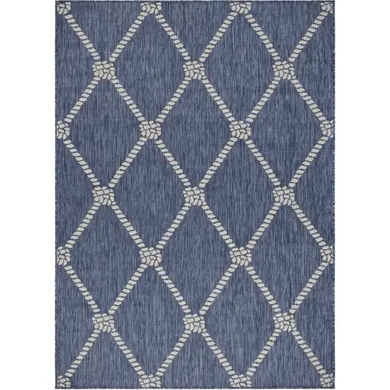 Blue And Gray Indoor Outdoor Area Rug Photo 1
