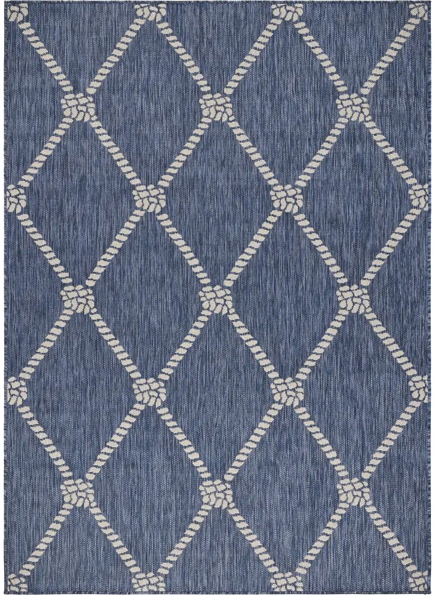 Blue And Gray Indoor Outdoor Area Rug Photo 1