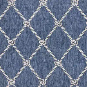 Photo of Navy Knot Indoor Outdoor Area Rug