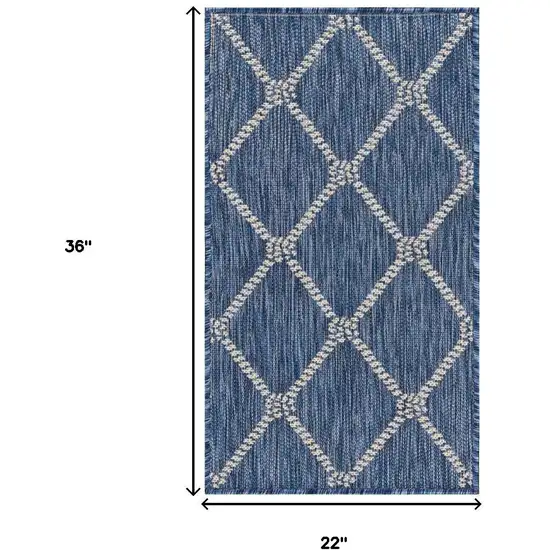 Blue And Gray Indoor Outdoor Area Rug Photo 3