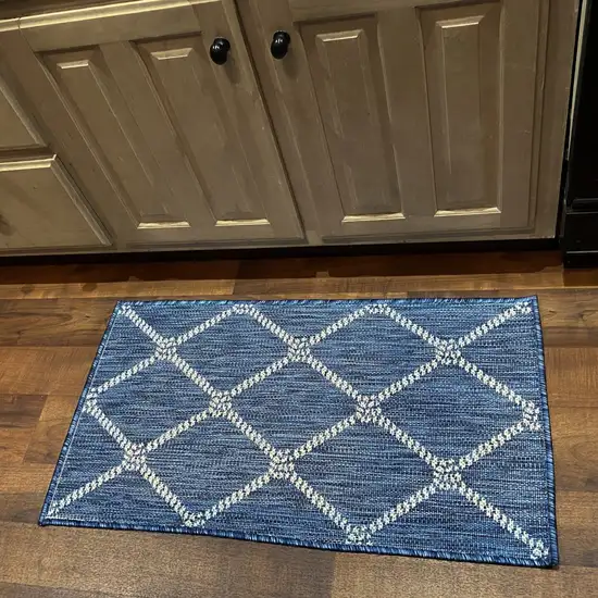 Blue And Gray Indoor Outdoor Area Rug Photo 8