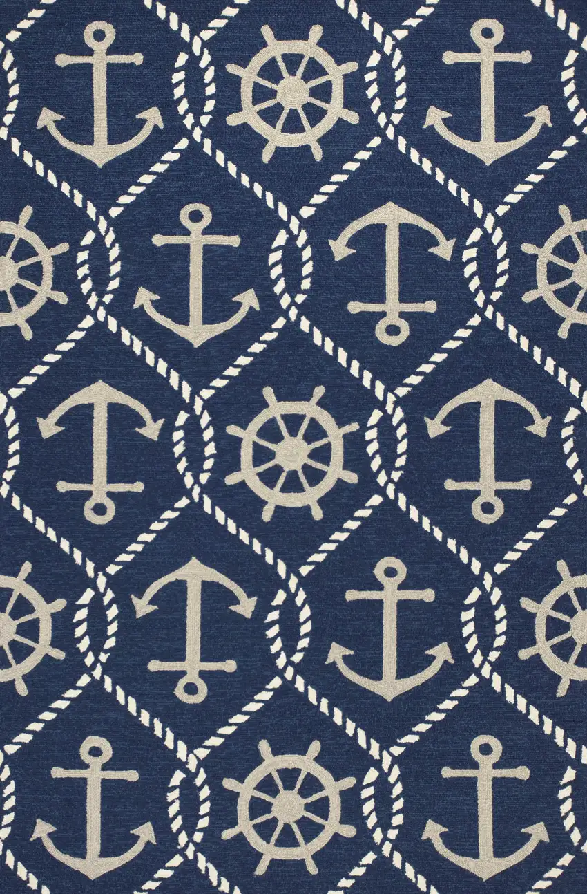 Navy Marine UV Treated Area Rug Photo 1