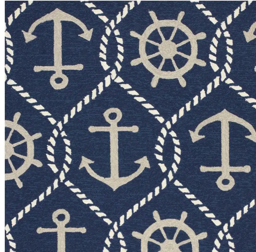 Navy Blue Hand Tufted Area Rug Photo 4