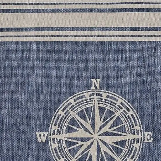 Blue And Gray Indoor Outdoor Area Rug Photo 4