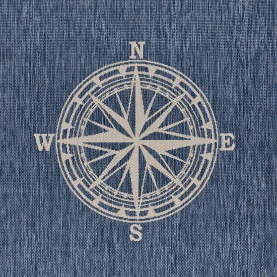 Navy Nautical Indoor Outdoor Area Rug Photo 1