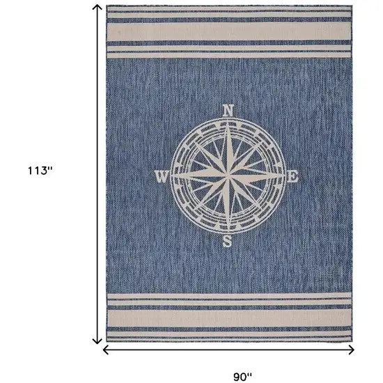 Blue And Gray Indoor Outdoor Area Rug Photo 3