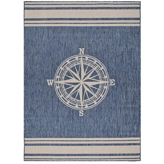 Blue And Gray Indoor Outdoor Area Rug Photo 2
