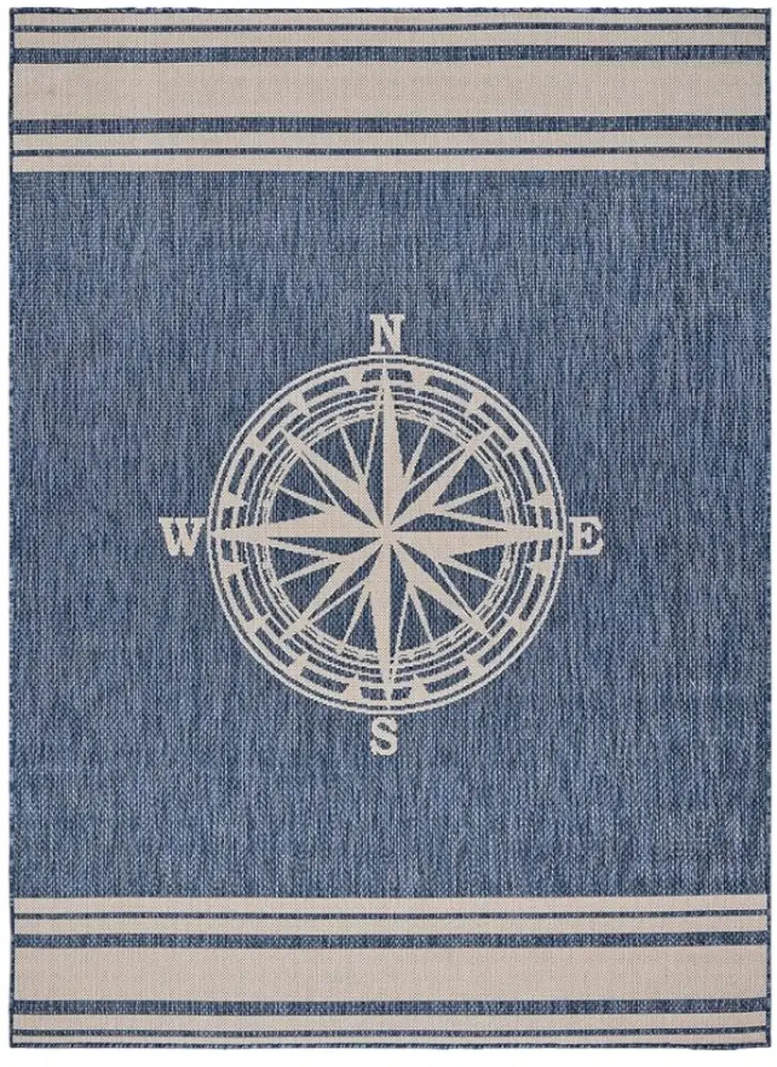 Blue And Gray Indoor Outdoor Area Rug Photo 2