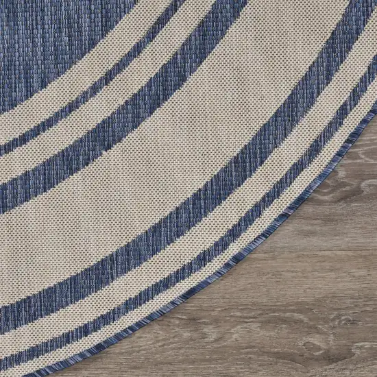 Navy Nautical Indoor Outdoor Area Rug Photo 6