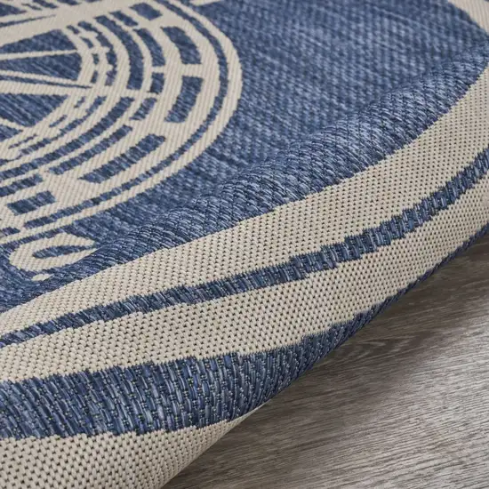 Navy Nautical Indoor Outdoor Area Rug Photo 5
