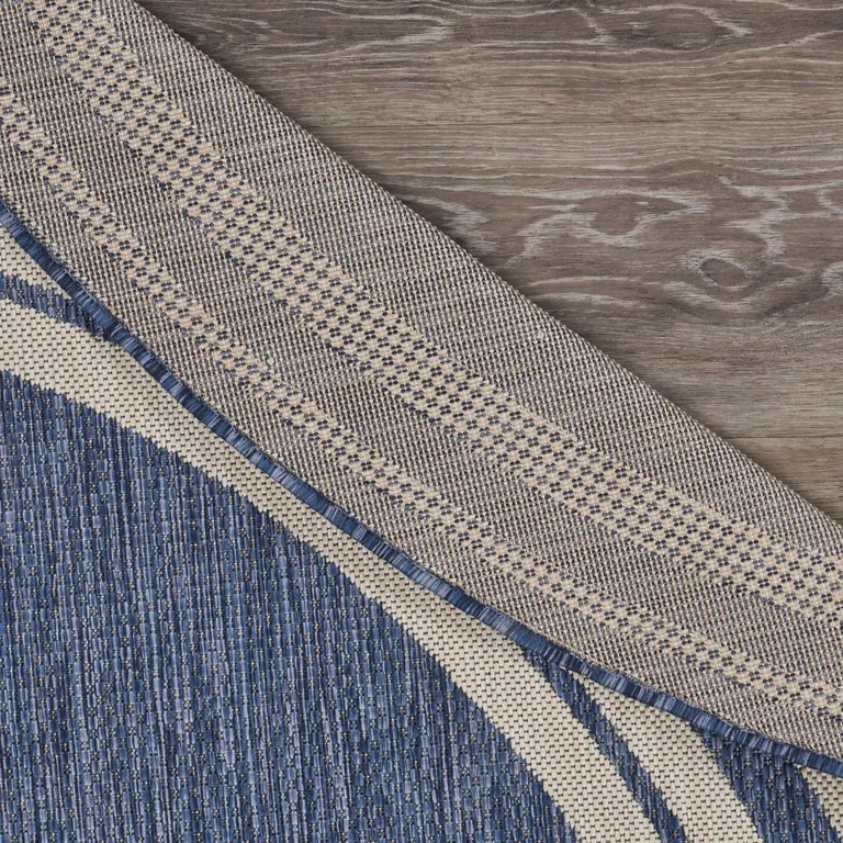 Navy Nautical Indoor Outdoor Area Rug Photo 4