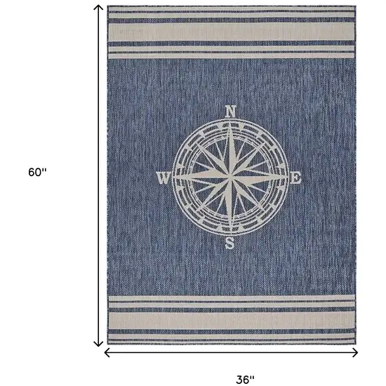 Blue And Gray Indoor Outdoor Area Rug Photo 3