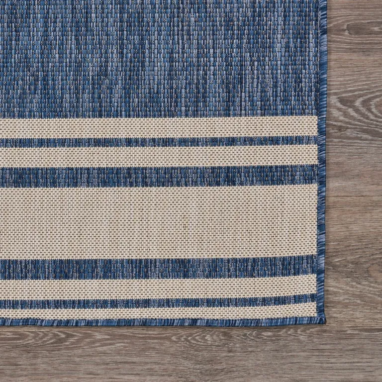 Navy Nautical Indoor Outdoor Area Rug Photo 5