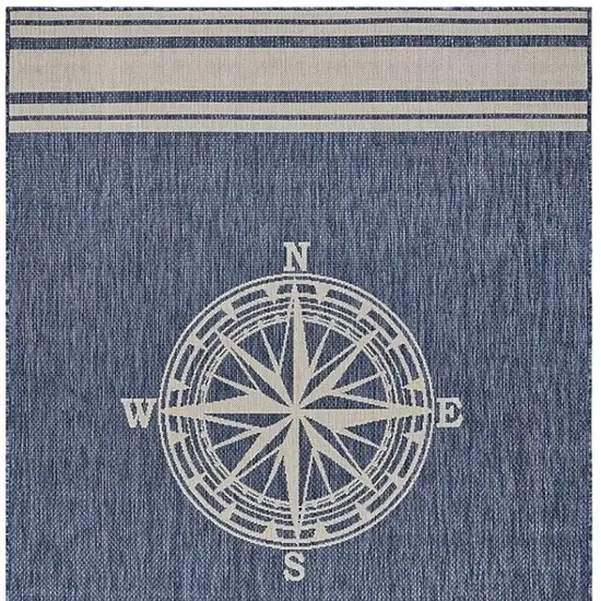 Blue And Gray Indoor Outdoor Area Rug Photo 4