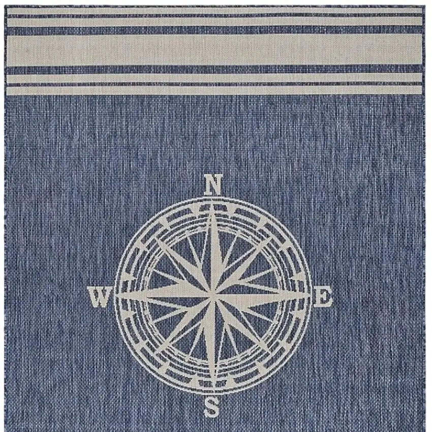 Blue And Gray Indoor Outdoor Area Rug Photo 4