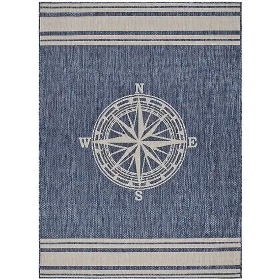 Blue And Gray Indoor Outdoor Area Rug Photo 2
