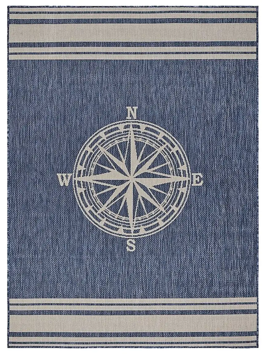 Blue And Gray Indoor Outdoor Area Rug Photo 2