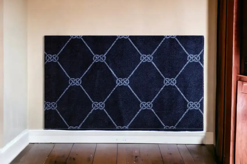 Navy Nautical Knots Washable Floor Mat Photo 4