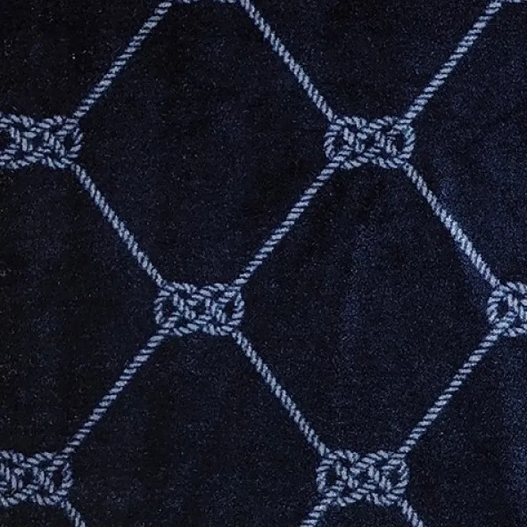 Navy Nautical Knots Washable Floor Mat Photo 3