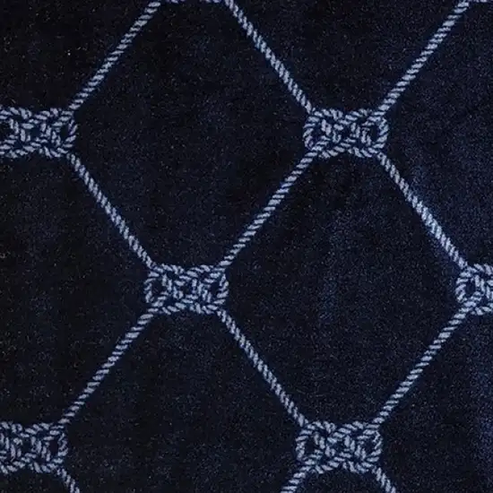 Navy Nautical Knots Washable Floor Mat Photo 4
