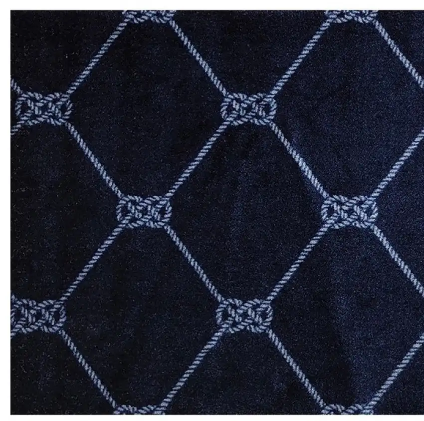 Navy Nautical Knots Washable Floor Mat Photo 5