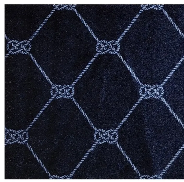 Navy Nautical Knots Washable Floor Mat Photo 4