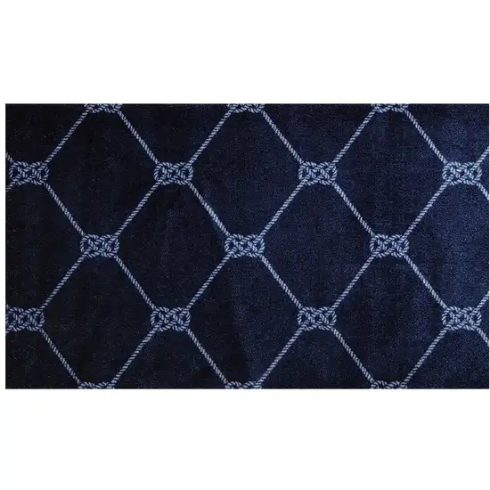 Blue And White Geometric Shag Area Rug Photo 2